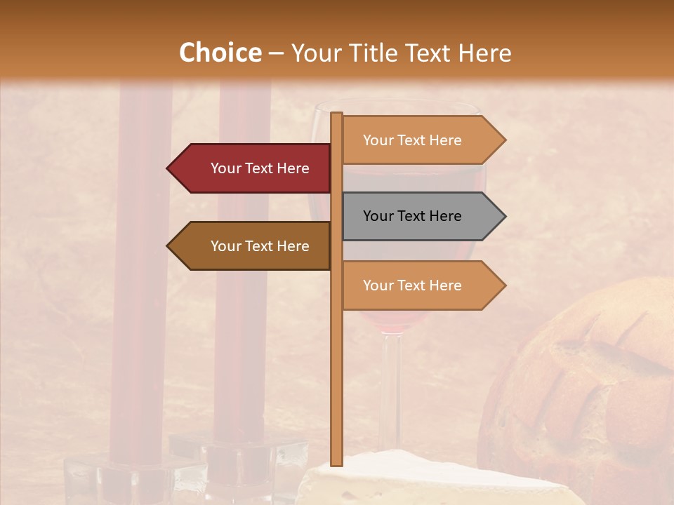 Romantic Wine Wineglass PowerPoint Template