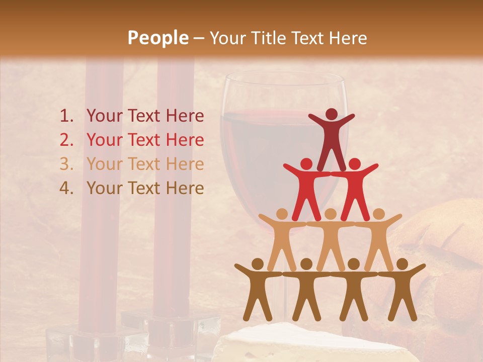 Romantic Wine Wineglass PowerPoint Template