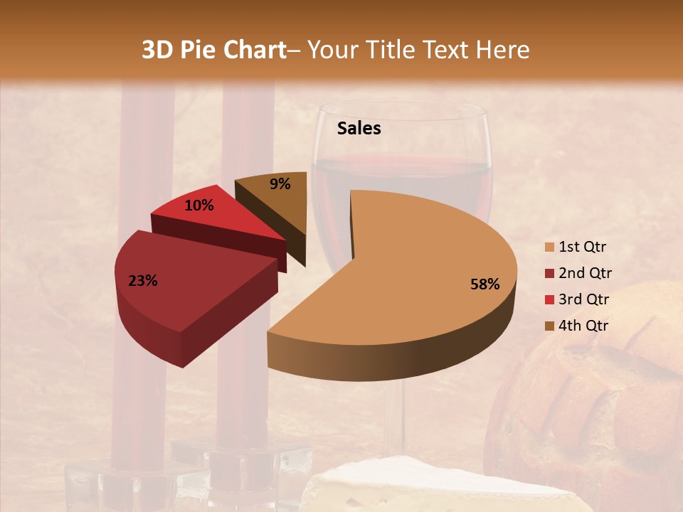 Romantic Wine Wineglass PowerPoint Template