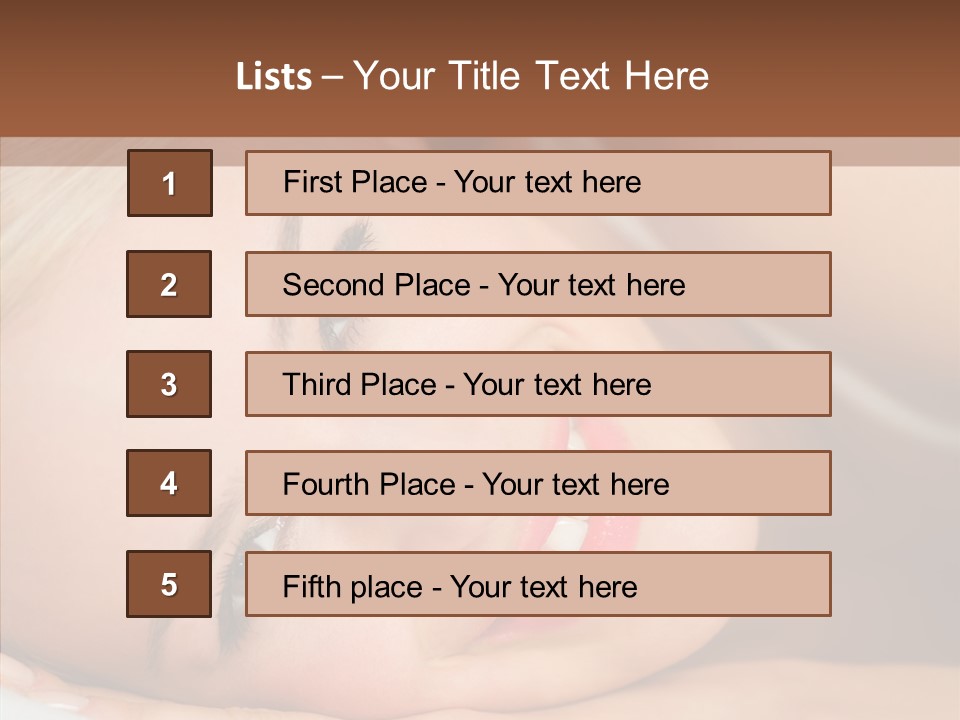 Sexy Happiness Blonde PowerPoint Template
