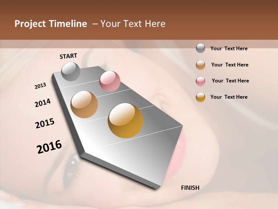 Sexy Happiness Blonde PowerPoint Template