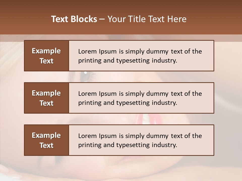 Sexy Happiness Blonde PowerPoint Template