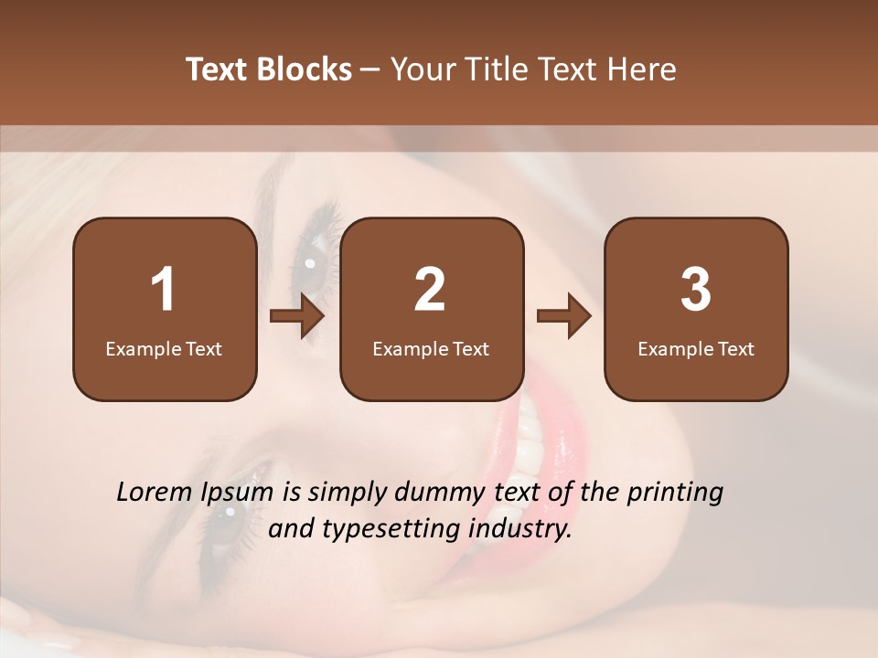 Sexy Happiness Blonde PowerPoint Template