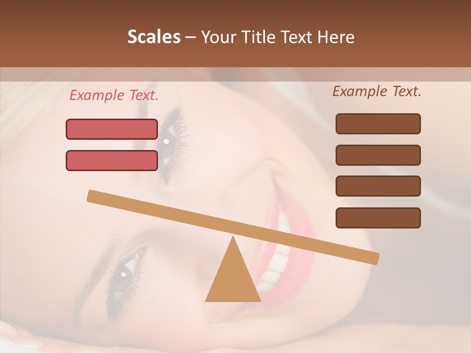 Sexy Happiness Blonde PowerPoint Template