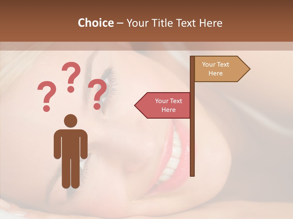 Sexy Happiness Blonde PowerPoint Template