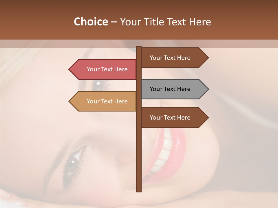 Sexy Happiness Blonde PowerPoint Template