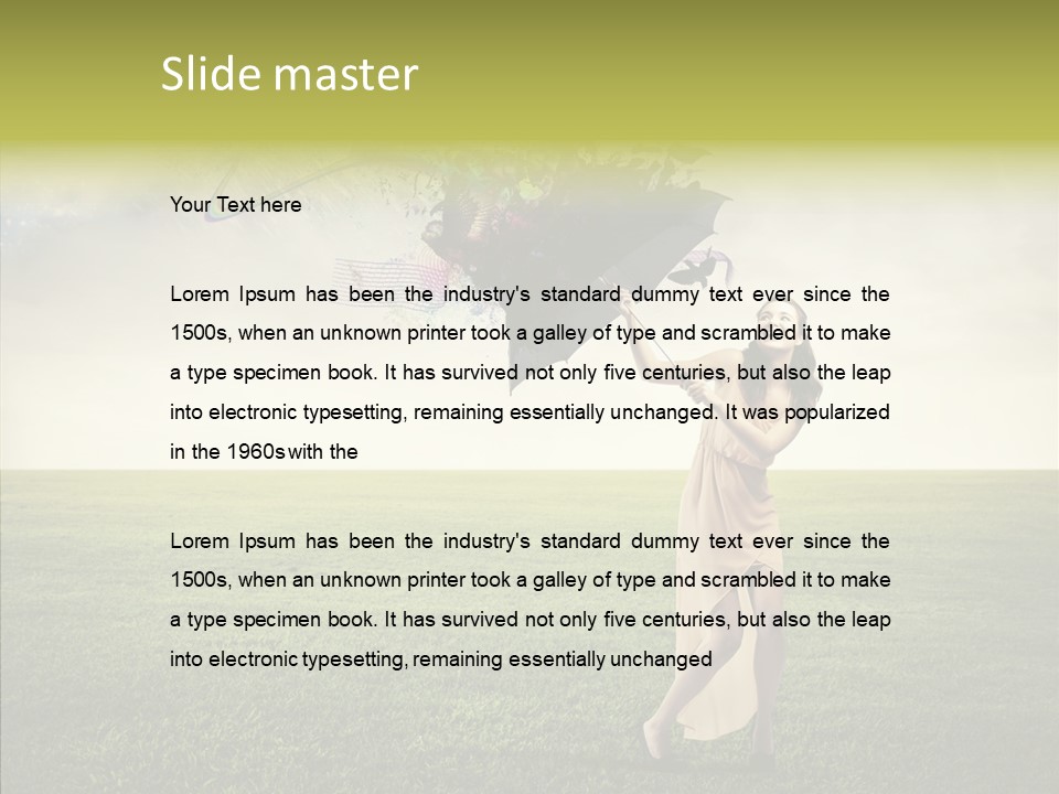 Cover Happy Woman PowerPoint Template