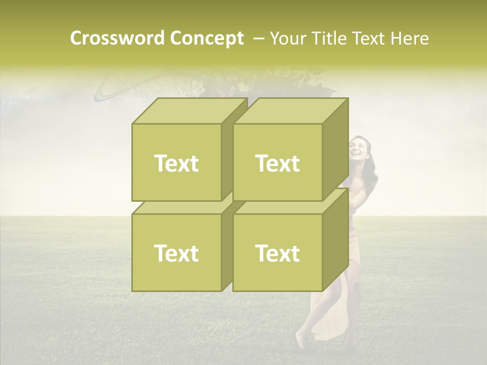 Cover Happy Woman PowerPoint Template