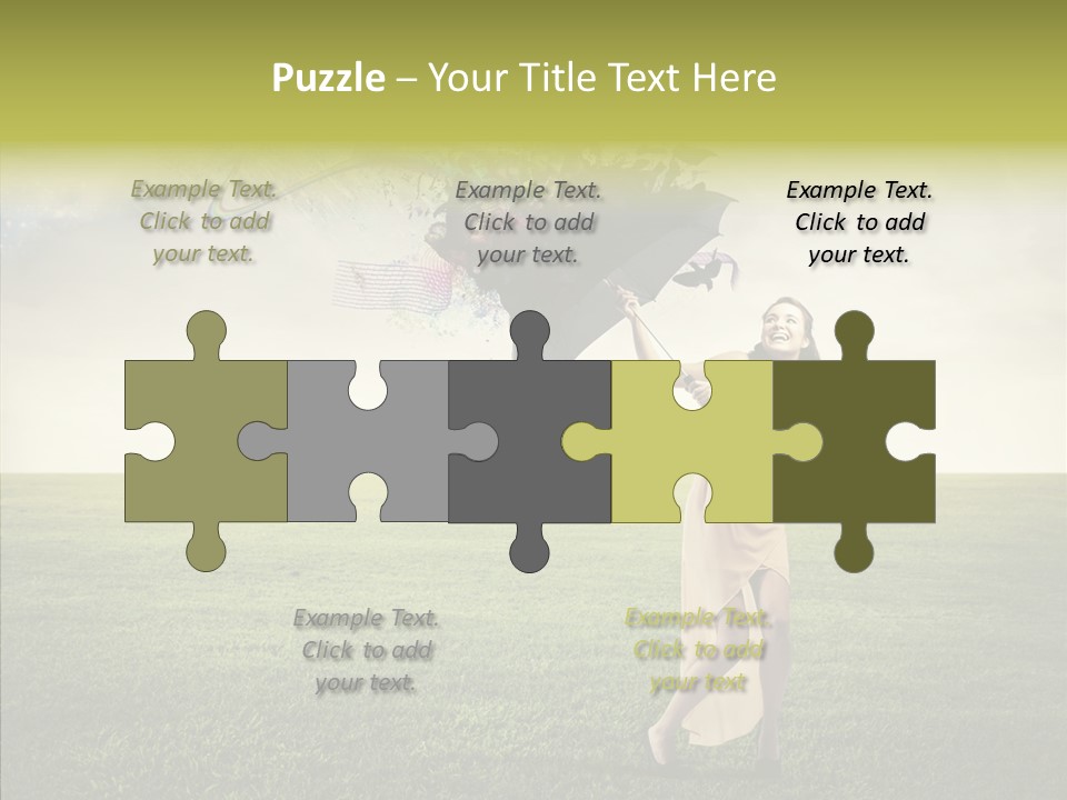 Cover Happy Woman PowerPoint Template