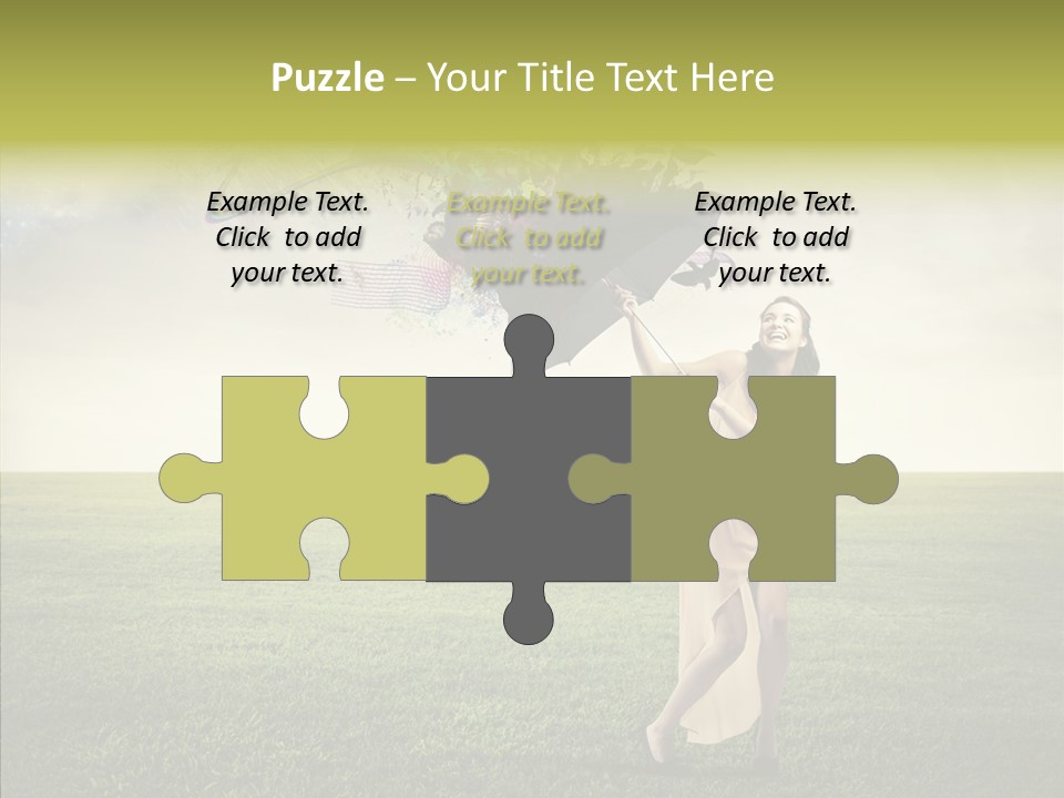 Cover Happy Woman PowerPoint Template