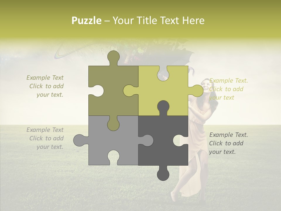 Cover Happy Woman PowerPoint Template