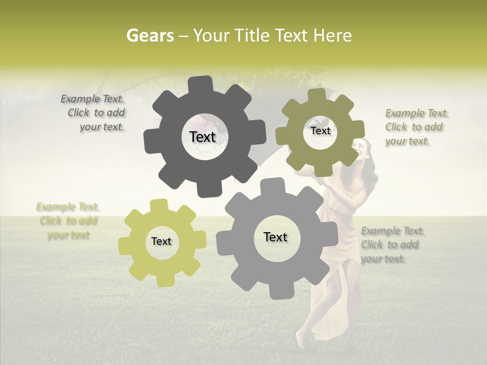 Cover Happy Woman PowerPoint Template