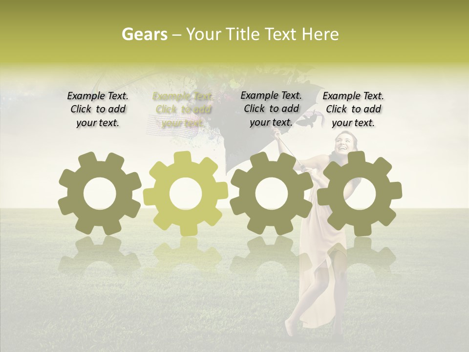 Cover Happy Woman PowerPoint Template