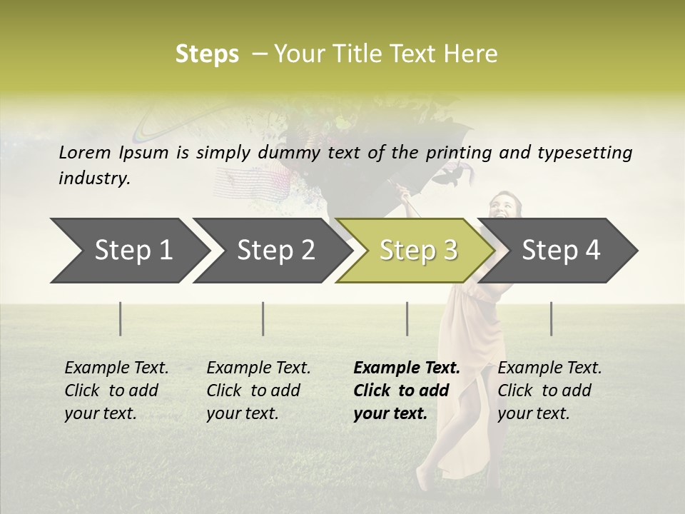 Cover Happy Woman PowerPoint Template