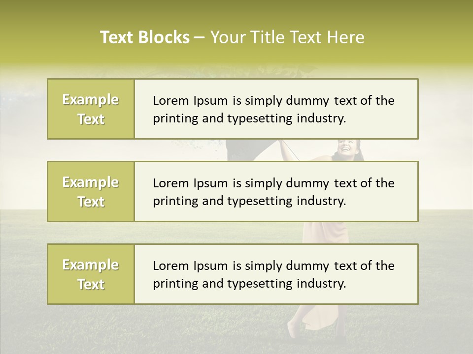 Cover Happy Woman PowerPoint Template