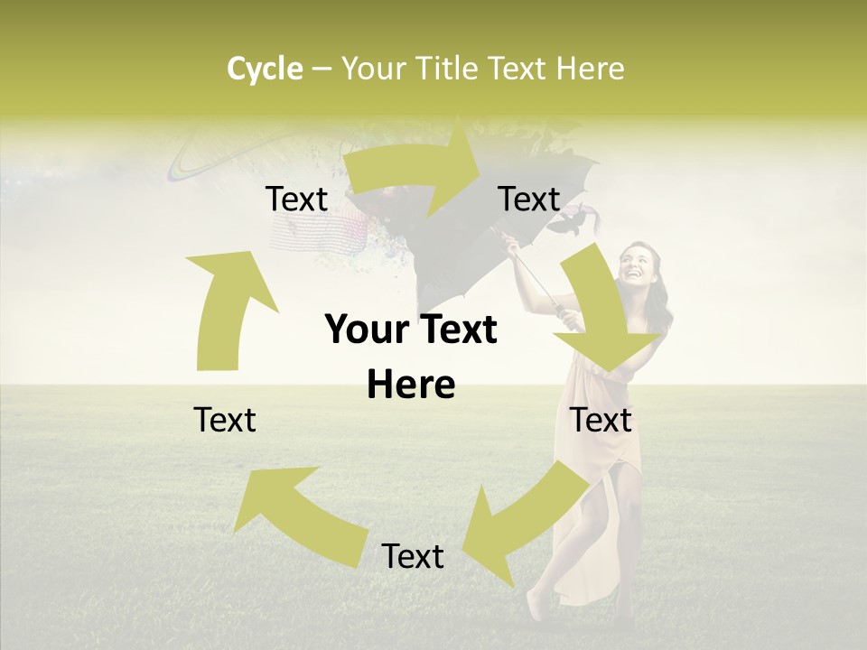 Cover Happy Woman PowerPoint Template