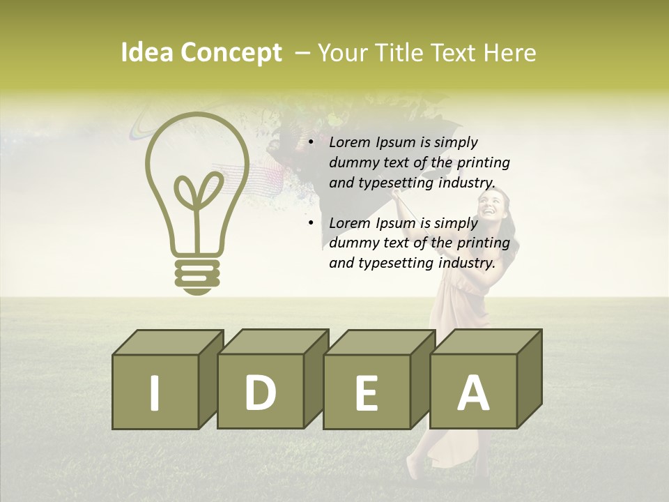 Cover Happy Woman PowerPoint Template