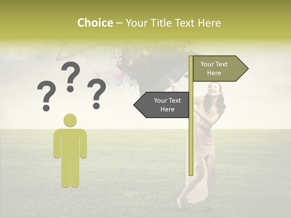 Cover Happy Woman PowerPoint Template