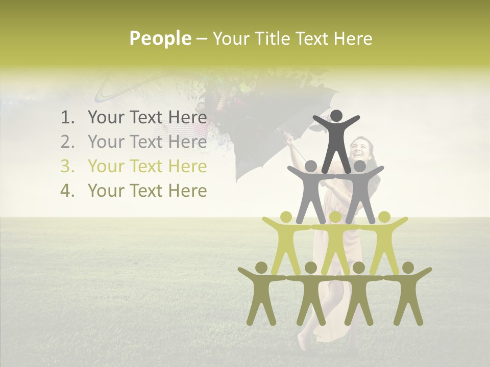 Cover Happy Woman PowerPoint Template