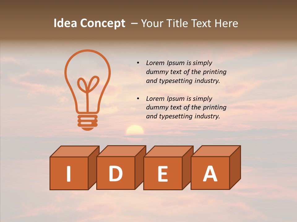 Illustration Abstract Landscape PowerPoint Template