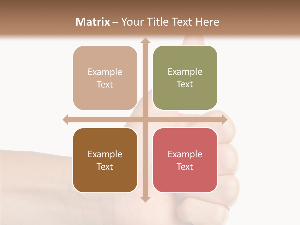 Hand Success Middle PowerPoint Template