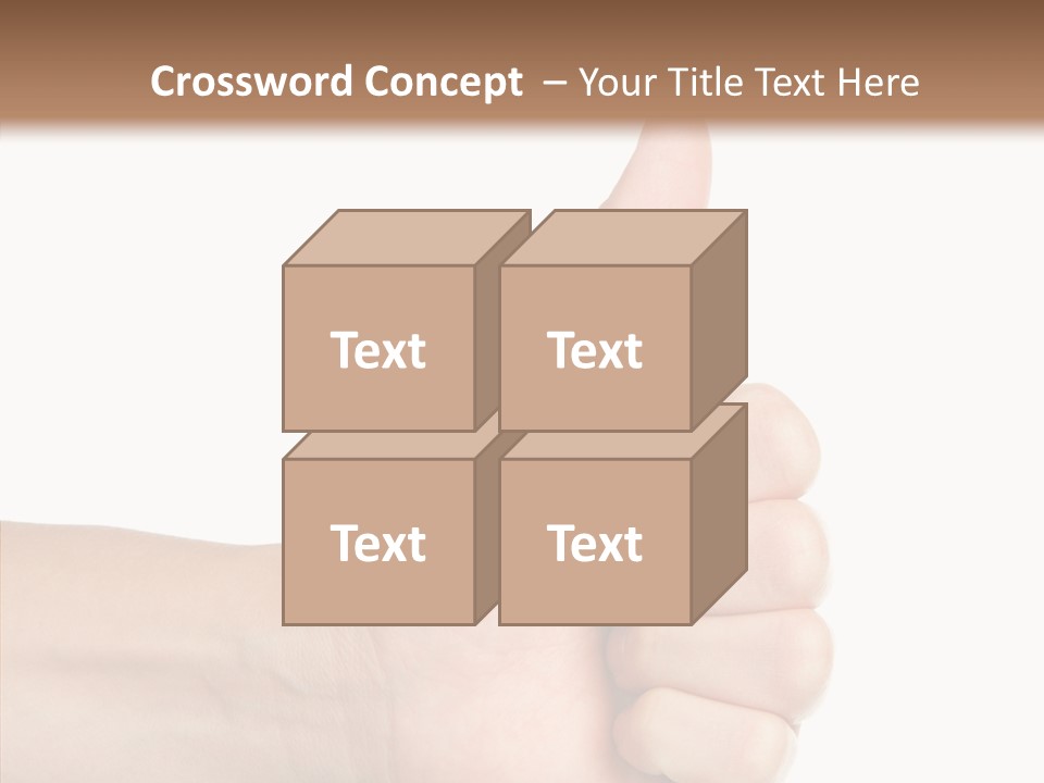Hand Success Middle PowerPoint Template