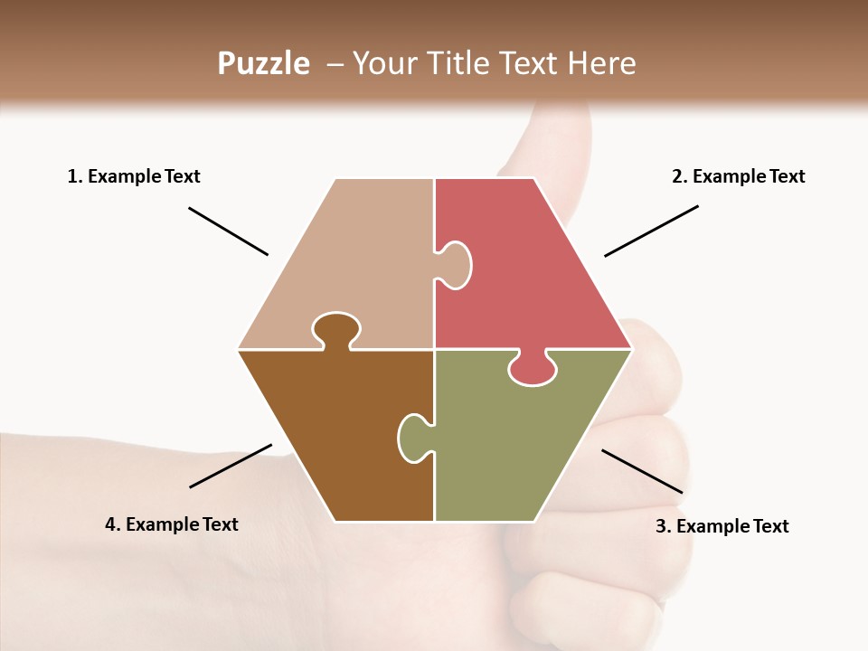Hand Success Middle PowerPoint Template
