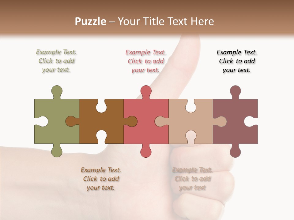 Hand Success Middle PowerPoint Template