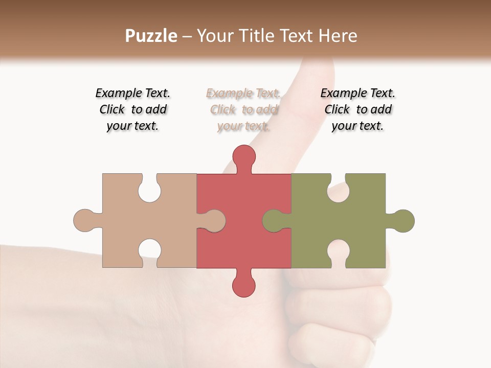 Hand Success Middle PowerPoint Template