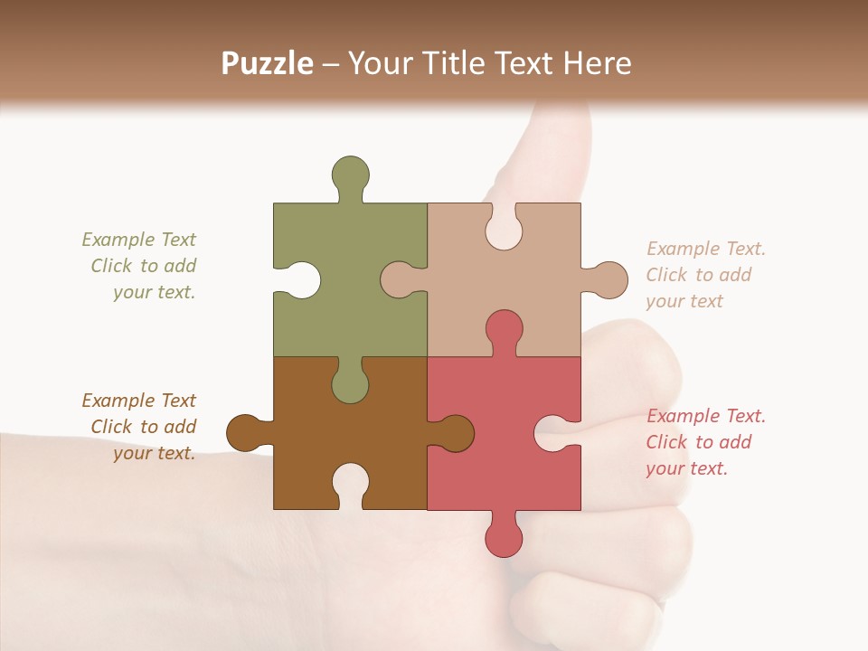 Hand Success Middle PowerPoint Template