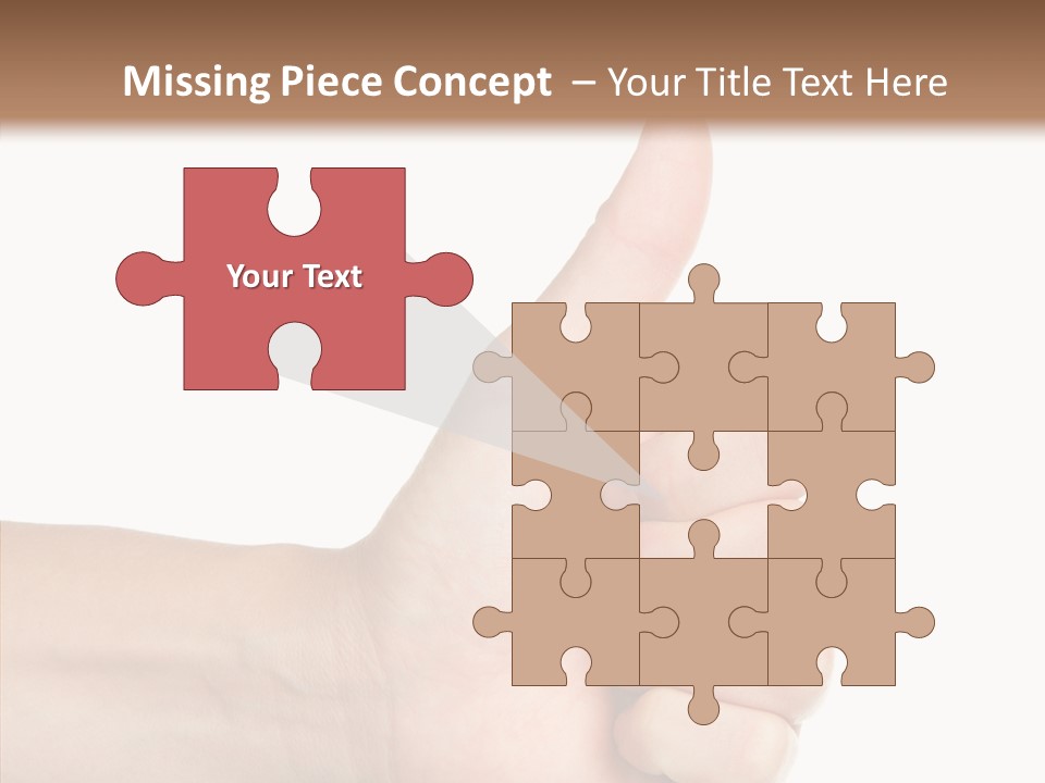 Hand Success Middle PowerPoint Template