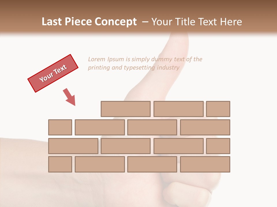 Hand Success Middle PowerPoint Template