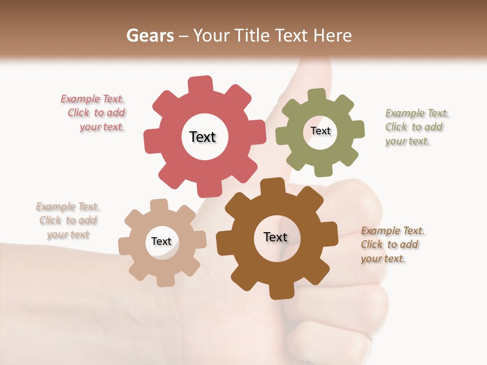 Hand Success Middle PowerPoint Template