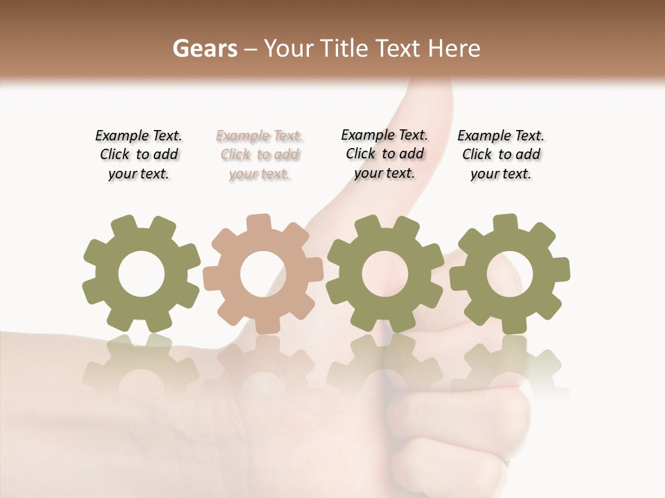 Hand Success Middle PowerPoint Template