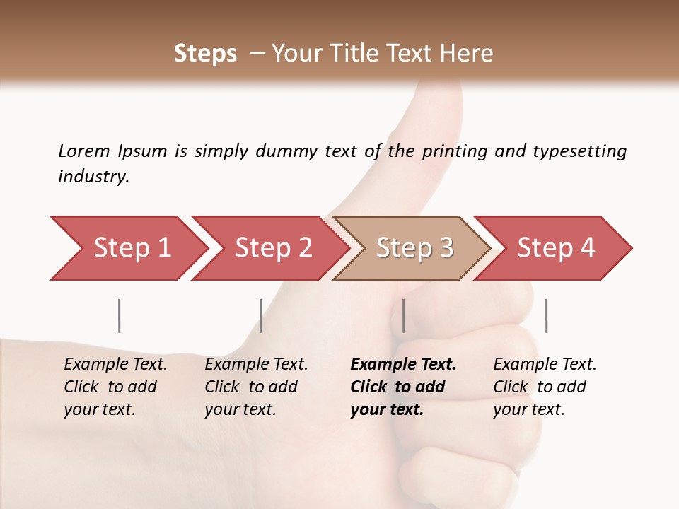 Hand Success Middle PowerPoint Template
