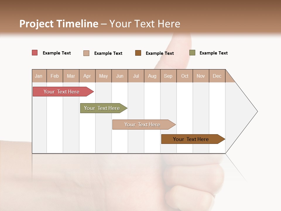 Hand Success Middle PowerPoint Template
