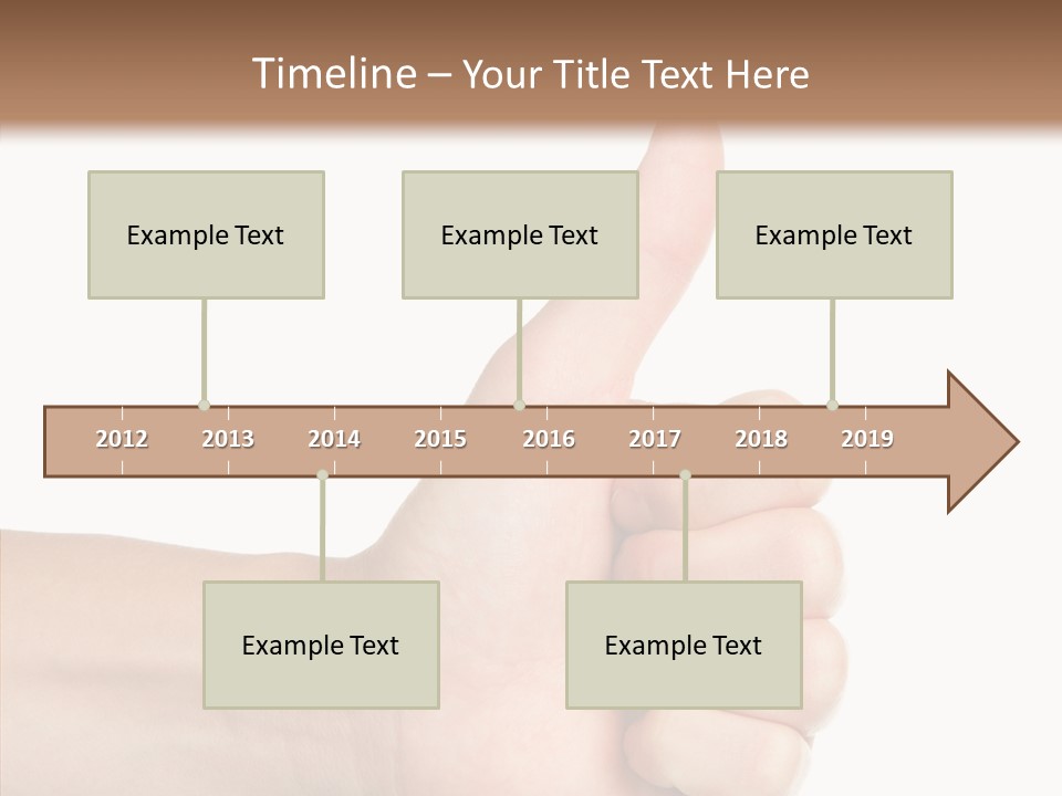 Hand Success Middle PowerPoint Template