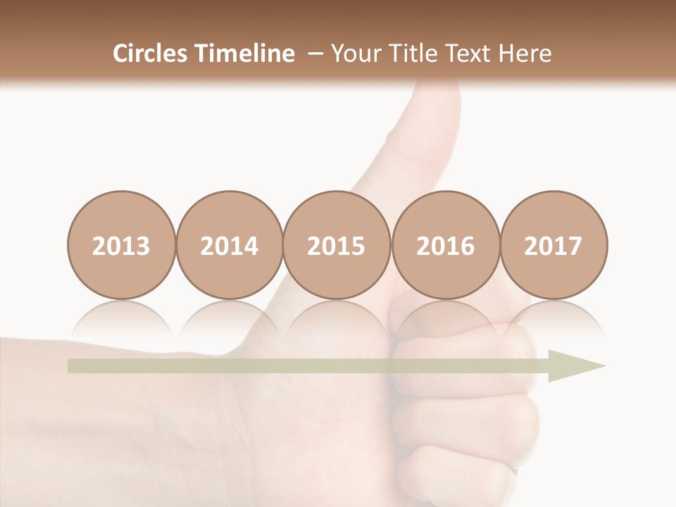 Hand Success Middle PowerPoint Template