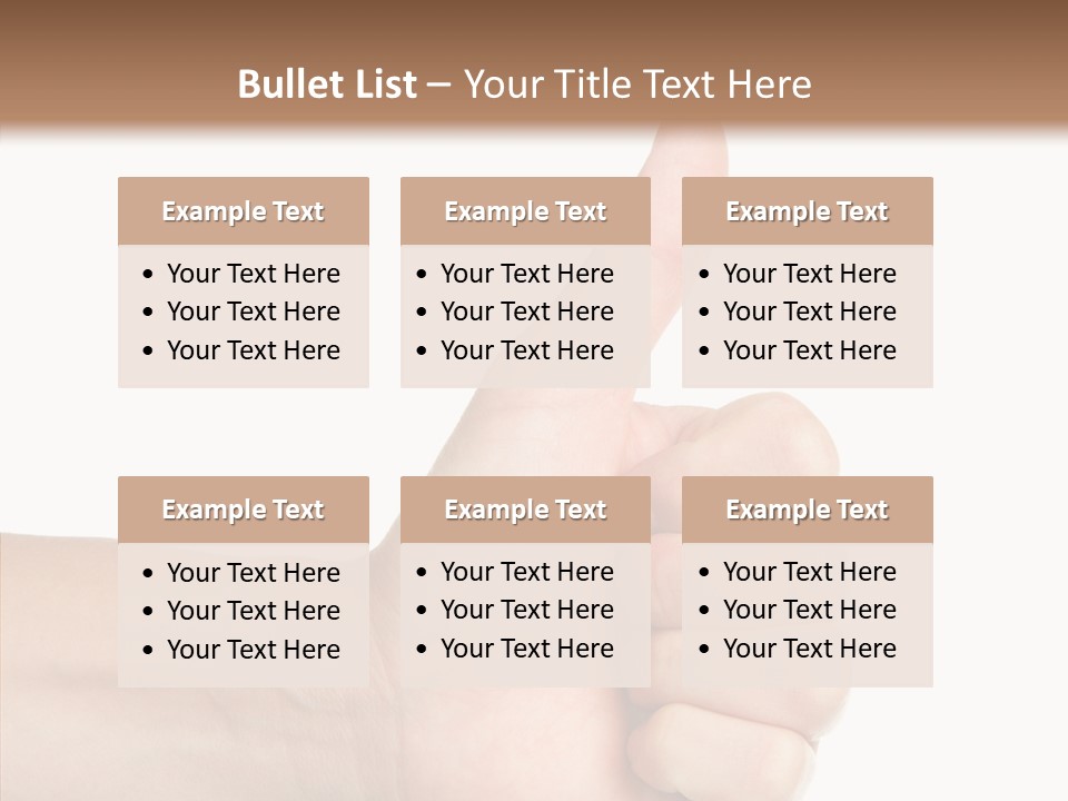 Hand Success Middle PowerPoint Template