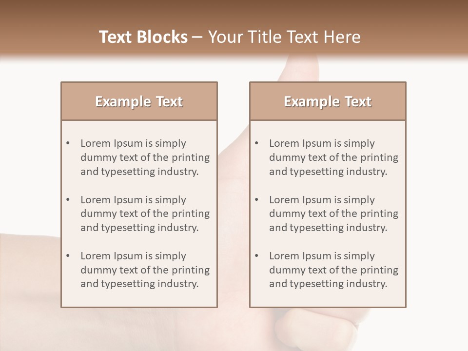 Hand Success Middle PowerPoint Template