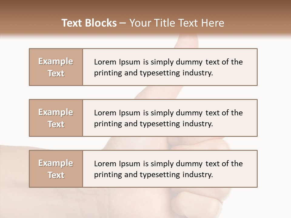 Hand Success Middle PowerPoint Template