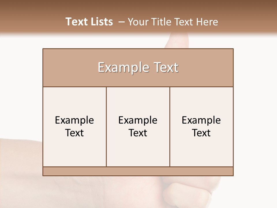 Hand Success Middle PowerPoint Template