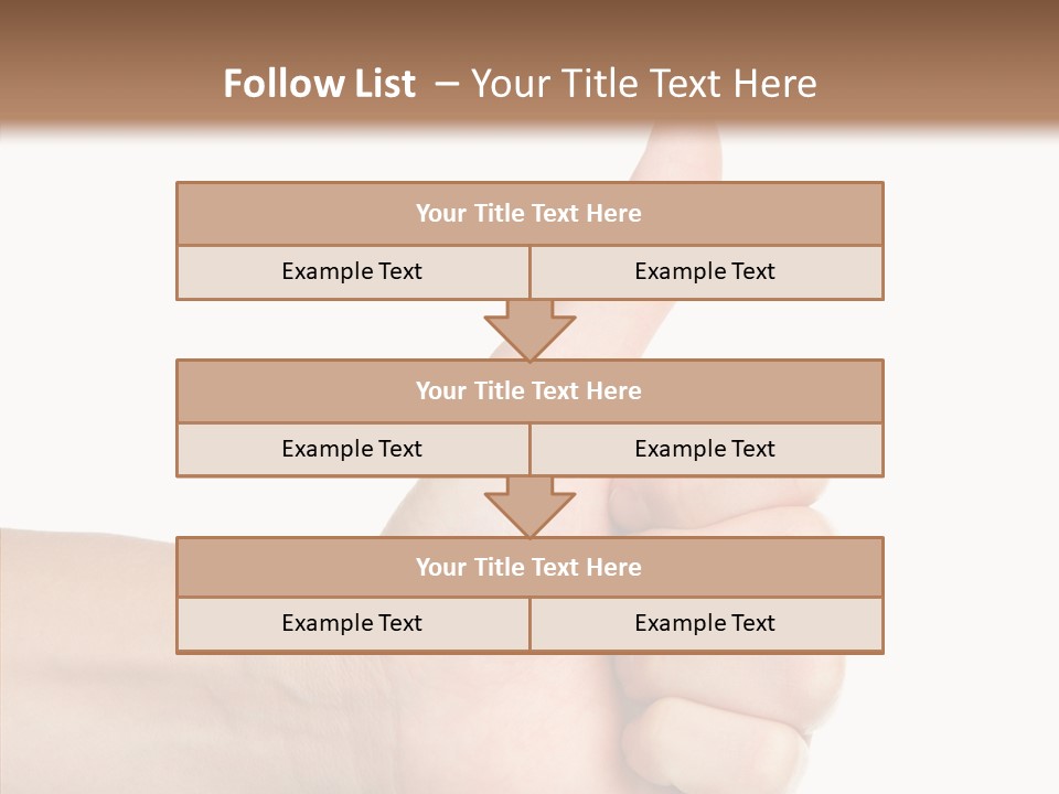 Hand Success Middle PowerPoint Template