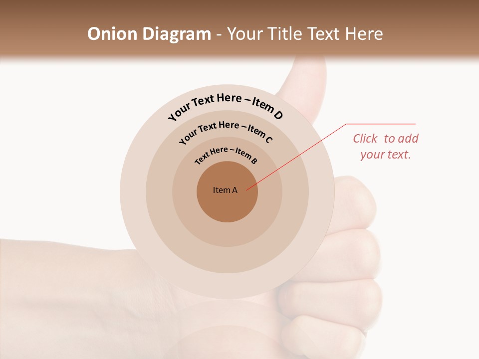 Hand Success Middle PowerPoint Template
