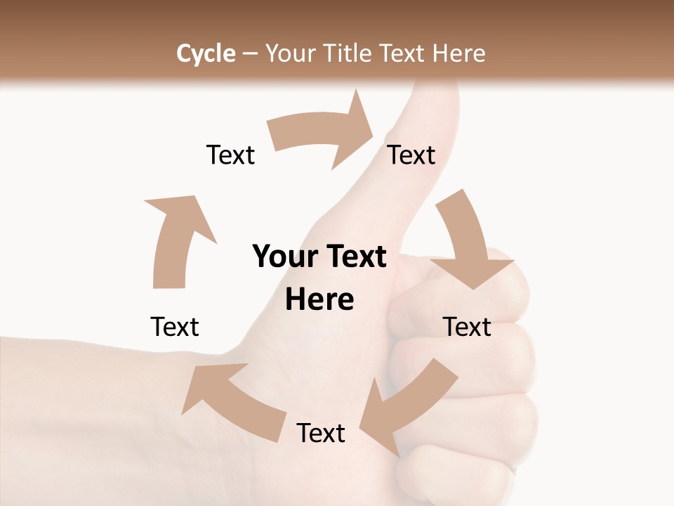 Hand Success Middle PowerPoint Template