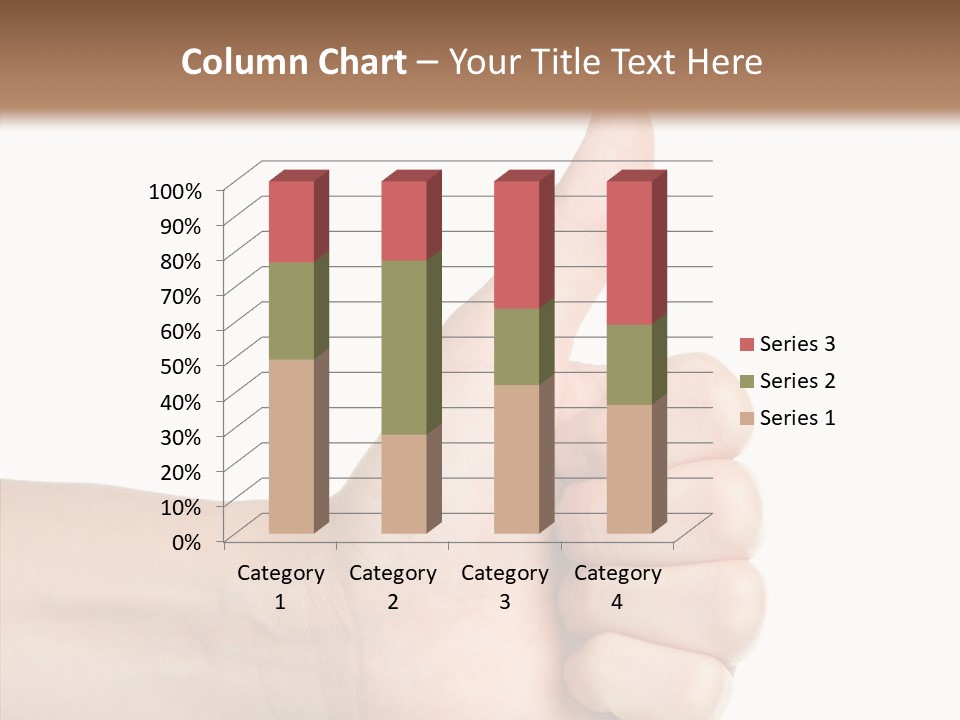 Hand Success Middle PowerPoint Template