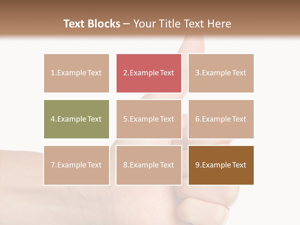 Hand Success Middle PowerPoint Template