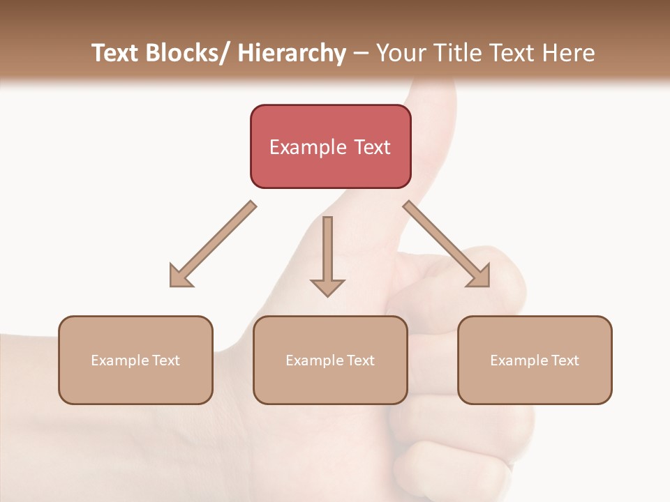 Hand Success Middle PowerPoint Template