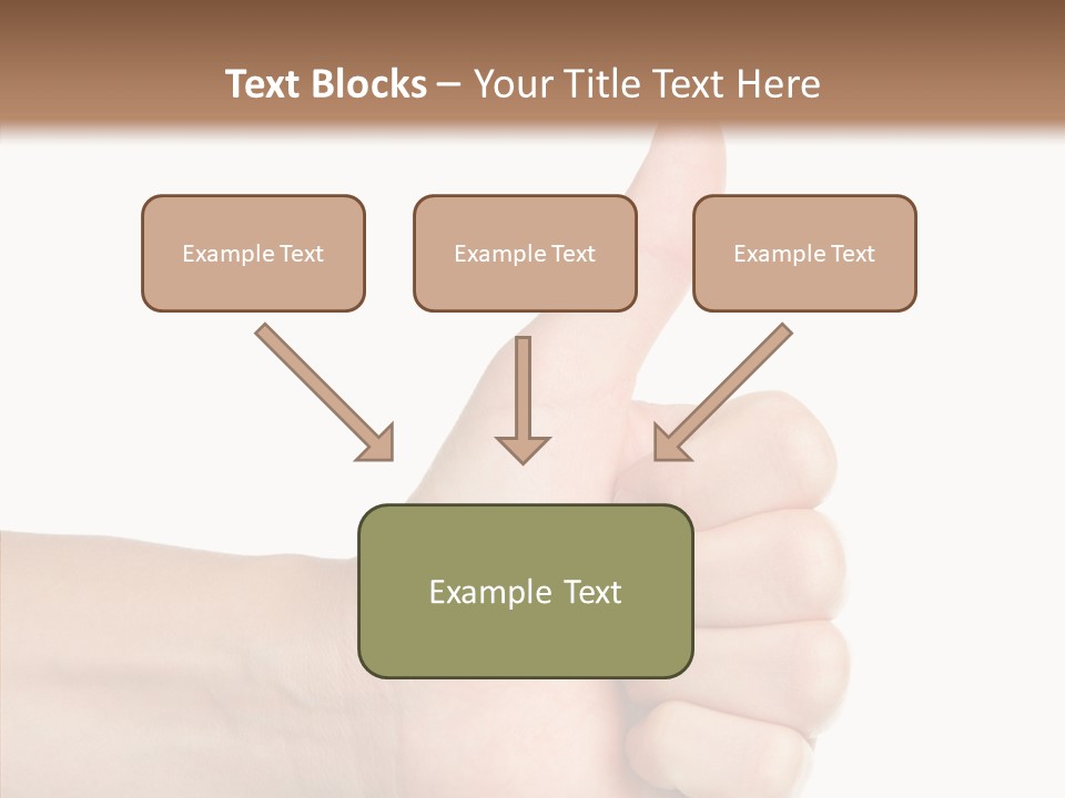 Hand Success Middle PowerPoint Template