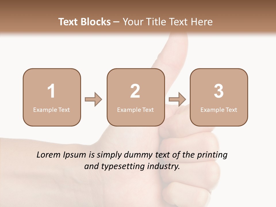 Hand Success Middle PowerPoint Template